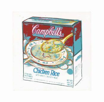 Andy Warhol - Campbellâs Soup Box (Chicken Rice)