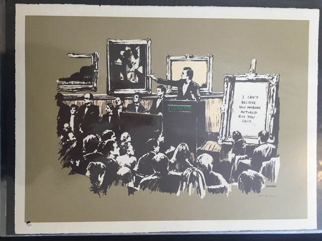 Banksy, ‘Morons (Sepia) (Signed)’, 2006, Prescription Art