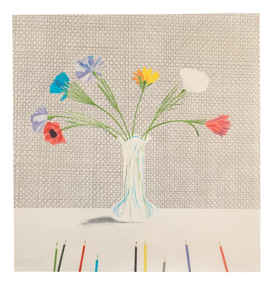 David Hockney - Coloured Flowers made of Paper and Ink (M.C.A. Tokyo 113; Scottish Arts Council 119)