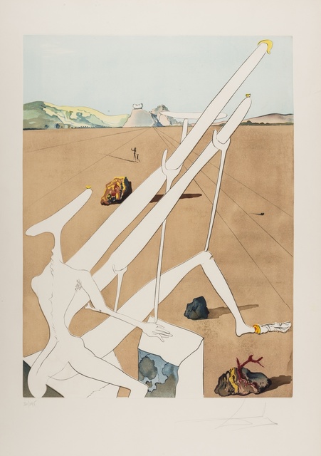 Salvador Dalí, ‘Martian Dali Equipped with a Holo-Electronic Double Microscope,the Conquest of the Cosmos (M.&L.644)’, 1974, Forum Auctions