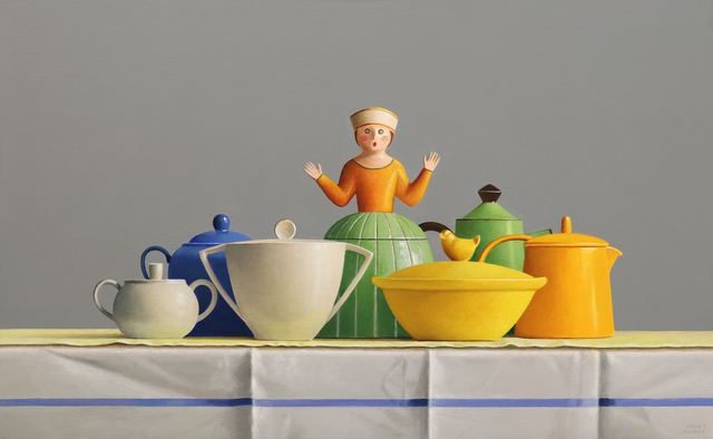 Janet Rickus, ‘Keep a Lid On It’, 2019, Painting, Oil on Canvas, Gallery Henoch