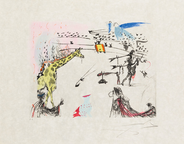 Salvador Dalí, ‘Giraffe on Fire’, 1966-1967, Print, Etching and aquatint, Christopher-Clark Fine Art