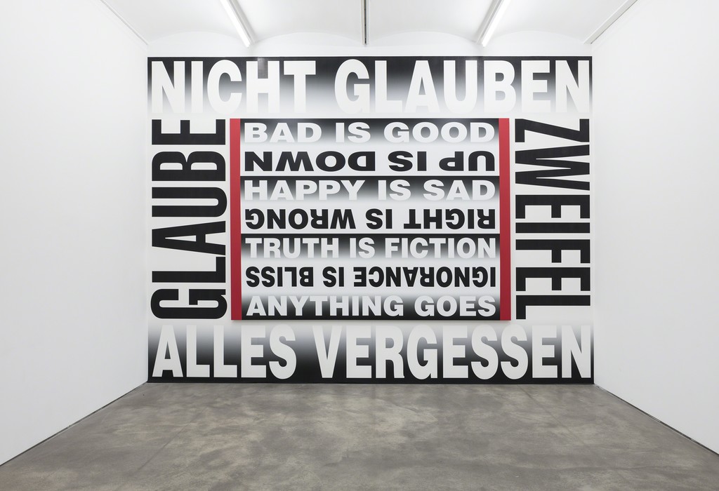 Installation view, Barbara Kruger, 'Forever', Sprüth Magers, Berlin, September 16 - December 22, 2017; Photography by Timo Ohler Installation view, Barbara Kruger, 'Forever', Sprüth Magers, Berlin, September 16 - December 22, 2017; Photography by Timo Ohler