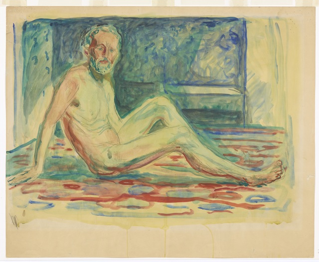 Edvard Munch, ‘Selvportrett akt, sittende’, 1903, Drawing, Collage or other Work on Paper, Munch Museum