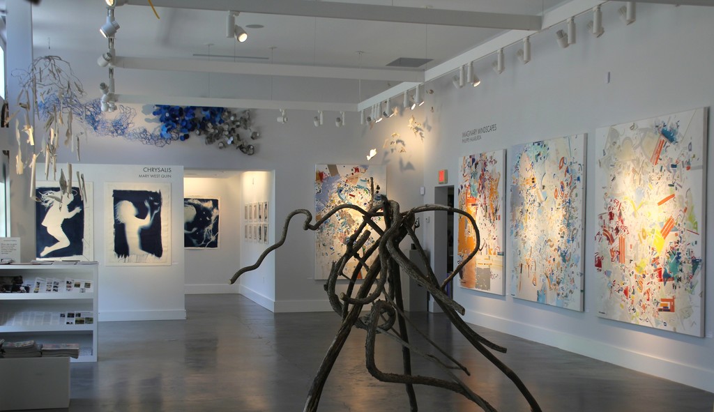 Left to Right:
"En Fabis Piecha", Acrylic, Felt Tip, Colored Pencil on Canvas, 75" x 47"
"Zysman", Acrylic, Felt Tip, Colored Pencil on Canvas, 76" x 68"
"Sohn Botany is Mine", Acrylic, Felt Tip, Colored Pencil on Canvas, 79" x 78"
"Kid Atlaas Meriko", Acrylic, Felt Tip, Colored Pencil on Canvas, 79" x 77"
Cyanotypes by Mary West Quin
Sculpture by Don Bracken
Wall Sculpture by Barbara Owen
Left to Right:
"En Fabis Piecha", Acrylic, Felt Tip, Colored Pencil on Canvas, 75" x 47"
"Zysman", Acrylic, Felt Tip, Colored Pencil on Canvas, 76" x 68"
"Sohn Botany is Mine", Acrylic, Felt Tip, Colored Pencil on Canvas, 79" x 78"
"Kid Atlaas Meriko", Acrylic, Felt Tip, Colored Pencil on Canvas, 79" x 77"
Cyanotypes by Mary West Quin
Sculpture by Don Bracken
Wall Sculpture by Barbara Owen