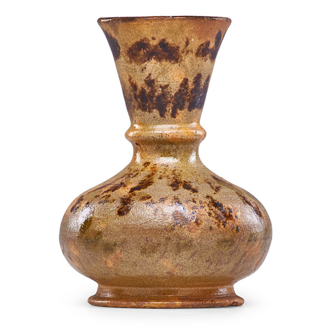 George Ohr, ‘Corseted vase, green and ochre sponged-on glaze, Biloxi, MS’, 1896-1910, Rago/Wright