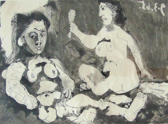 Pablo Picasso, ‘Nude Women with Mirror’, 1965, Gilden's Art Gallery