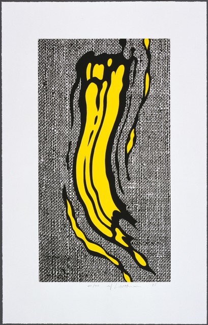Roy Lichtenstein, ‘Yellow Brushstroke’, 1985, Print, 2-color photo etching, Gemini G.E.L. at Joni Moisant Weyl