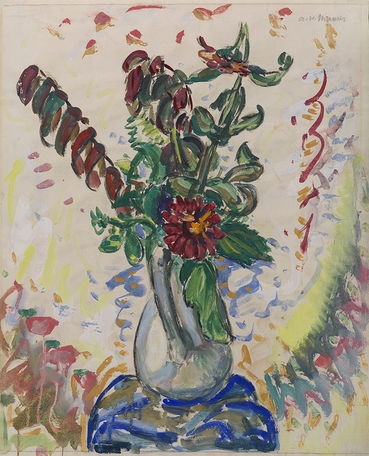 Alfred H. Maurer, ‘Flowers in a White Pitcher’, 1926-1928, Debra Force Fine Art