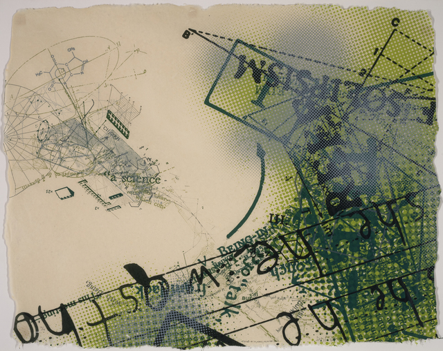 David Opdyke, ‘Being-In: Al, George, Ralph and Jack’, 2011, Print, Screenprint on vintage banana handmade paper, Lower East Side Printshop
