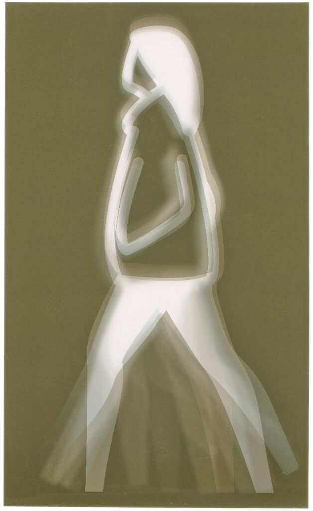 Julian Opie - Fur jacket, from: Old Street Walkers