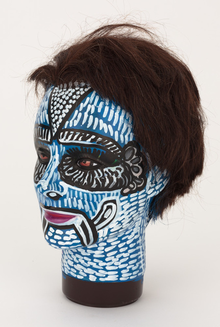 Christina Marie Fong, ‘Cat Woman’, 2017, Drawing, Collage or other Work on Paper, Acrylic and paint pen on mannequin head, Creativity Explored