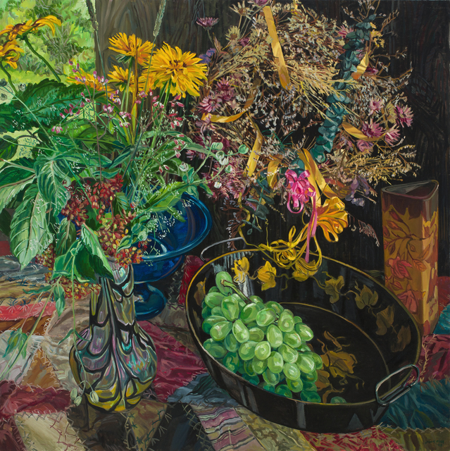 Janet Fish, ‘Wreath’, 2002, Painting, Oil on canvas, DC Moore Gallery