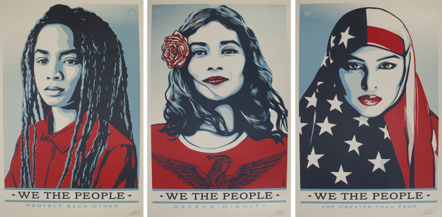Shepard Fairey (OBEY), ‘We the People: Protect Each Other; Are Greater Than Fear; Defend Dignity’, 2017, Julien's Auctions