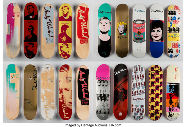 Andy Warhol, ‘Set of Ten Skate Decks’, n.d., Print, Screenprints on skate decks, Heritage Auctions