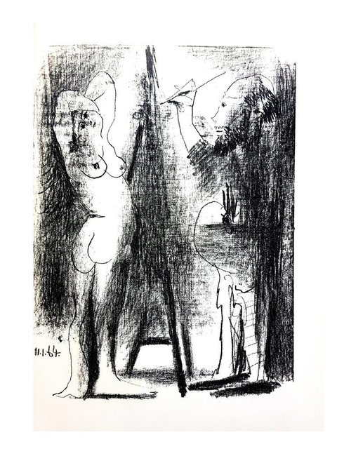 Pablo Picasso, ‘Original Lithograph "The Painter and his Model II" by Pablo Picasso’, 1964, Galerie Philia