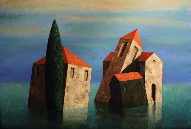 Matthias Brandes, ‘Capriccio Lagunare’, 2017, Painting, Oil and tempera on canvas, Galleria Punto Sull'Arte