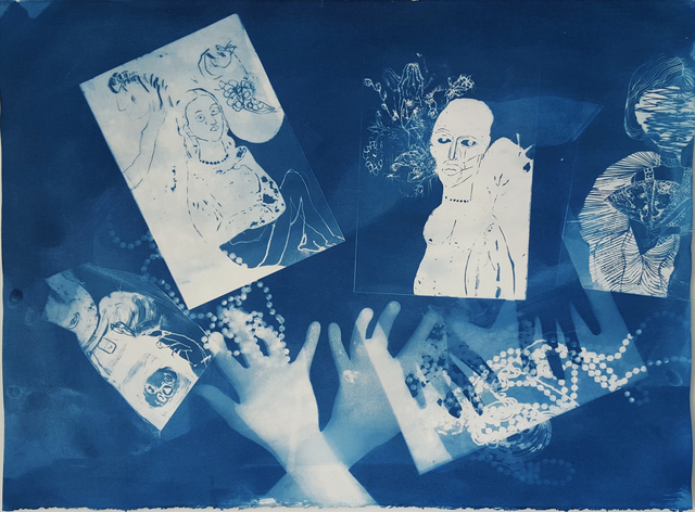 Ofri Cnaani, ‘Blue Print (OC real and fake hands) #2’, 2015, Tracey Morgan Gallery