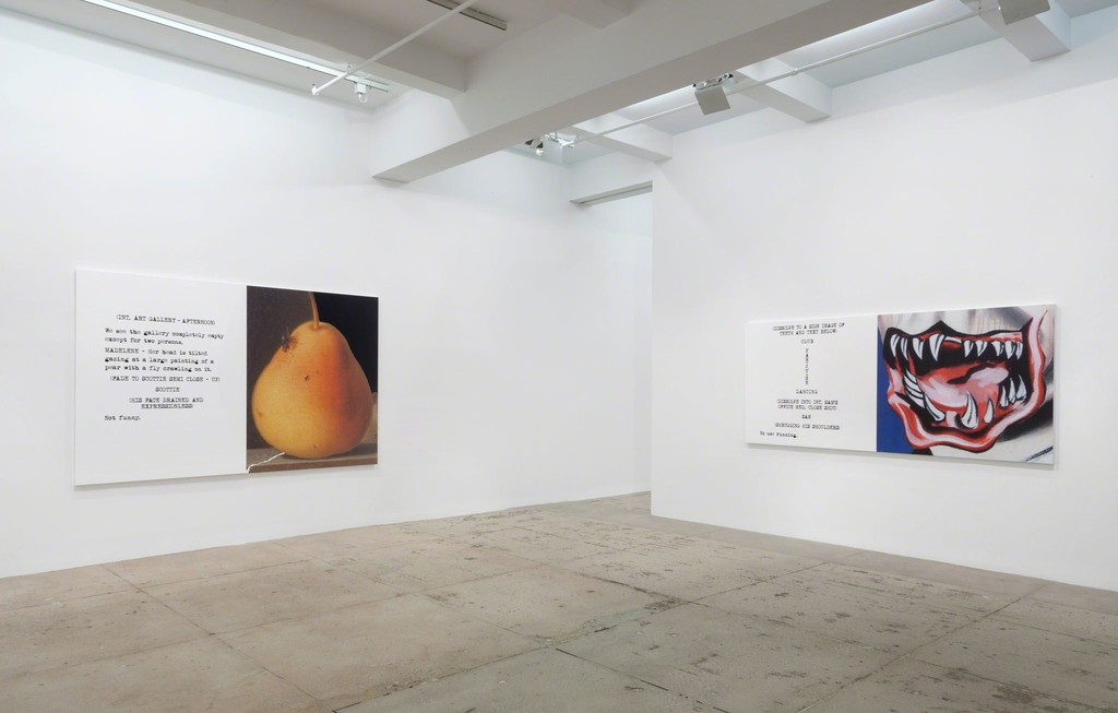 John Baldessari: Movie Scripts/Art, Installation View, Marian Goodman Gallery, New York, October 22 - November 22, 2014 John Baldessari: Movie Scripts/Art, Installation View, Marian Goodman Gallery, New York, October 22 - November 22, 2014