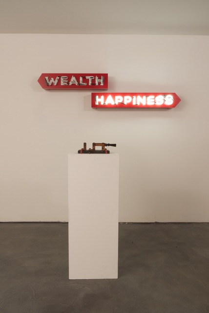 Steve Lambert, ‘Wealth or Happiness’, 2012, Charlie James Gallery