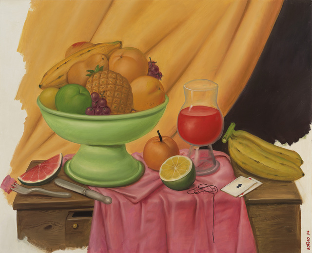 Fernando Botero, ‘Still life with Playing Cards’, 1994, Painting, Oil on canvas, Galerie Thomas