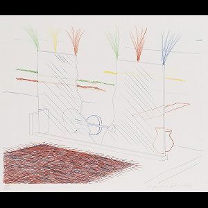 David Hockney - On It May Stay His Eye, pl.17 from The Blue Guitar(M.C.A.T.194)