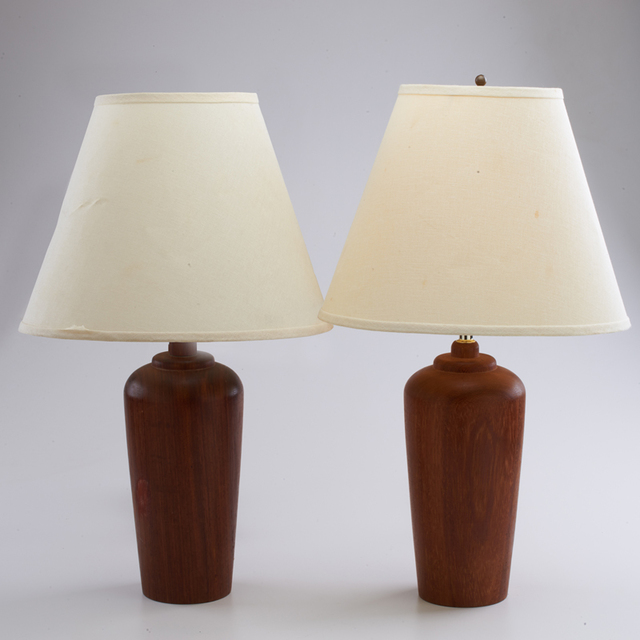 danish teak table lamp