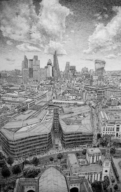 Roy Wright, ‘London, East from St Paul's’, 2017, Rebecca Hossack Art Gallery