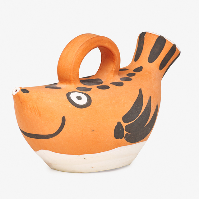 Pablo Picasso, ‘Pitcher, edition of 500, "Fish Subject (Sujet Poisson)," France’, Earthenware with engobe decoration, Rago/Wright