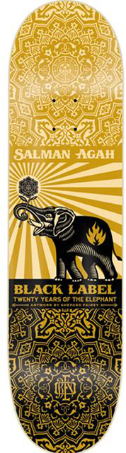Shepard Fairey, ‘Peace Elephant skateboard’, 2018, Print, Silkscreen on skateboard deck, EHC Fine Art Gallery Auction