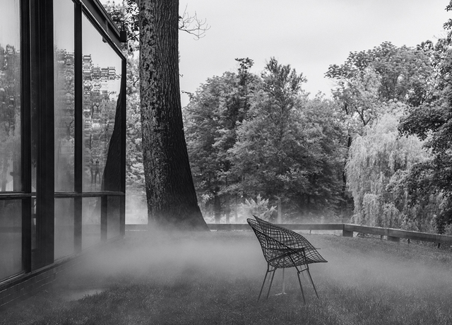 Richard Barnes, ‘Bertoia, Glass House’, 2014, Photography, Archival inkjet print mounted to archival substrate, framed in black with UltraVue70, Bau-Xi Gallery