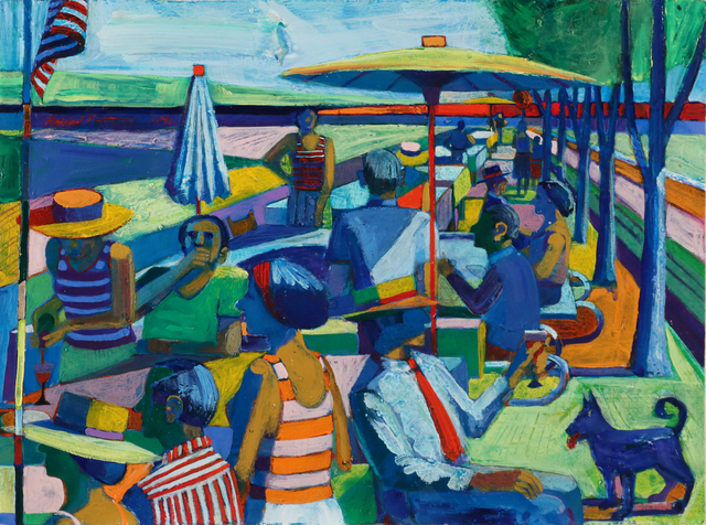 Roland Petersen, ‘Study for Picnic, Sixteen Figures’, Painting, Acrylic on paper, Studio Shop Gallery