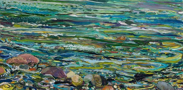 Lilian Garcia-Roig, ‘Cumulative Nature: Water Flows #3’, 2019, Painting, Oil on canvas, Valley House Gallery & Sculpture Garden