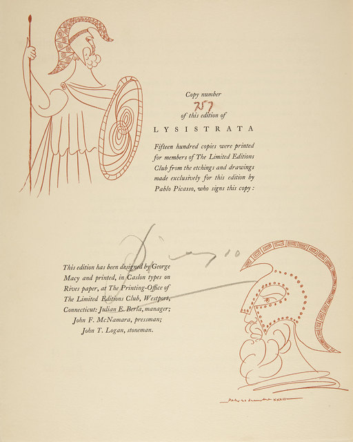 Pablo Picasso, ‘Lysistrata’, 1934, Doyle