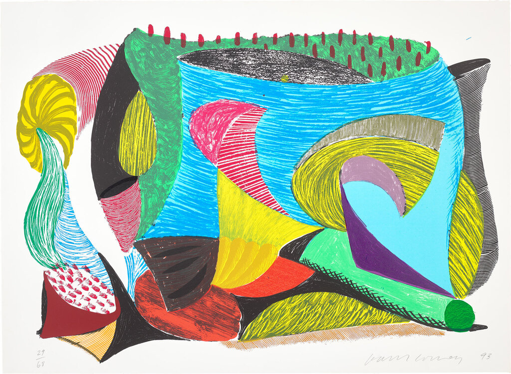 David Hockney - Above and Beyond, from Some More New Prints (Gemini G.E.L. 1625, M.C.A.T. 339)