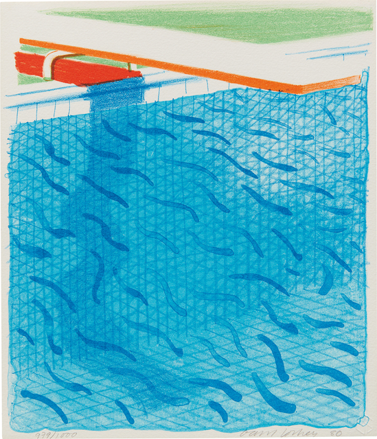 David Hockney, ‘Pool Made with Paper and Blue Ink for Book, from Paper Pools’, 1980, Phillips