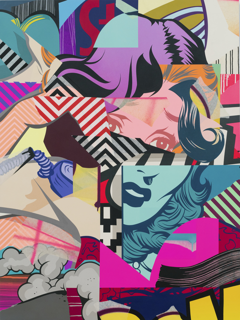 POSE, ‘Tour 1’, 2016, Painting, Acrylic, Spray Paint and Paper on Claybord, BEYOND THE STREETS