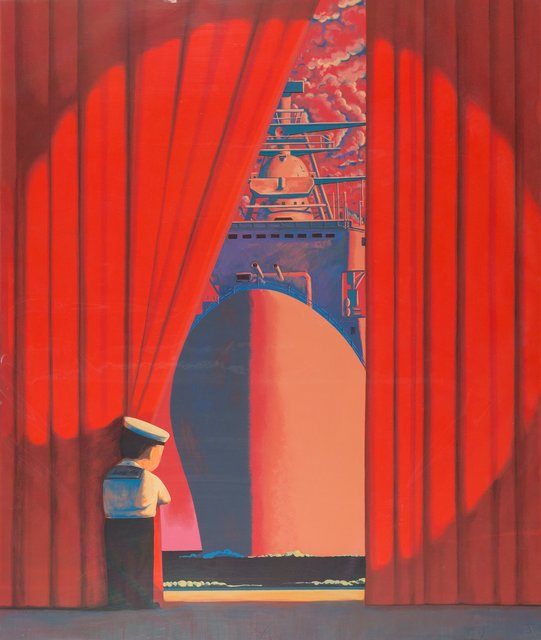 Liu Ye 刘野, ‘Big Flagship (Red/Little Navy)’, 2009, Print, Screenprint in colors on paper, Heritage Auctions