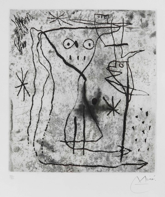 Joan Miró Jeune Fille En Fleur Avec Les Oiseaux From Trente