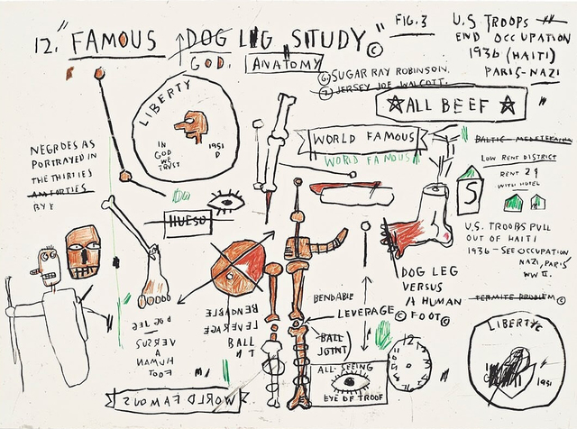 Jean-Michel Basquiat, ‘Dog Leg Study’, 1982-2019, Hang-Up Gallery