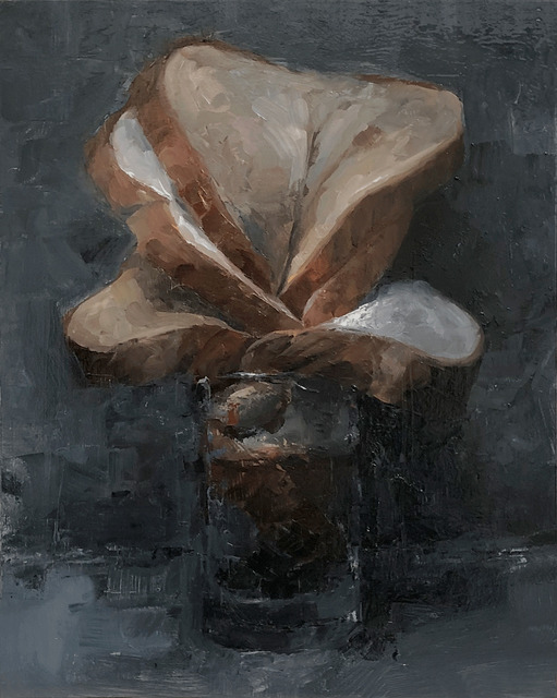 Tom Giesler, ‘Floral 16: wheat white bread arrangement’, 2020, Painting, Oil on panel, McVarish Gallery