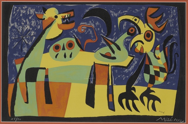 Joan Miró, ‘Dog Barking at the Moon (Mourlot 189)’, Sotheby's