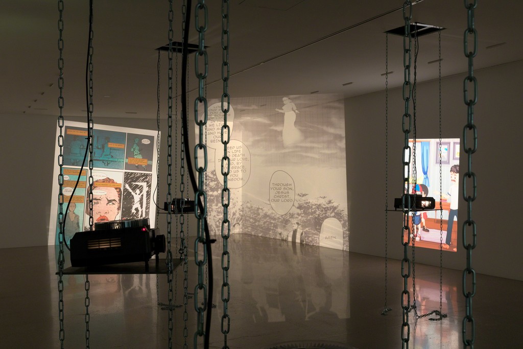 Exhibition view
Loretta Fahrenholz. Small Habit Revolution
Photo: Lisa Rastl
© mumok Exhibition view
Loretta Fahrenholz. Small Habit Revolution
Photo: Lisa Rastl
© mumok