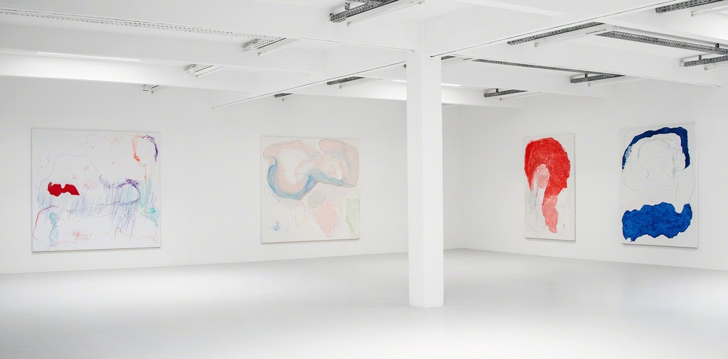 Gonn Mosny, exhibition view, 2017. From left: Gonn Mosny, 2017, LW 236 200 cm x 215 cm / 2017, LW 235, 200 cm x 215 cm / 2016, LW 211 200 cm x 130 cm / 2016, LW 214 200 cm x 150 cm, courtesy by the artist and Volker Diehl Gallery. Photo: Verena Nagl Gonn Mosny, exhibition view, 2017. From left: Gonn Mosny, 2017, LW 236 200 cm x 215 cm / 2017, LW 235, 200 cm x 215 cm / 2016, LW 211 200 cm x 130 cm / 2016, LW 214 200 cm x 150 cm, courtesy by the artist and Volker Diehl Gallery. Photo: Verena Nagl