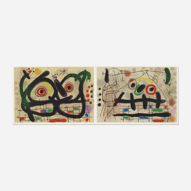 Joan Miró, ‘two plates from Le Lezard aux Plumes D'or’, 1967, Rago/Wright