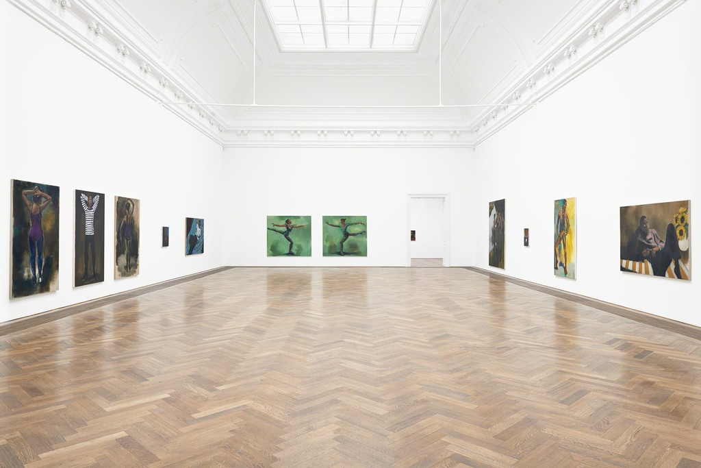 Lynette Yiadom-Boakye, Installation view "A Passion To A Principle," Kunsthalle Basel, 2016. Photo: Philipp Hänger Lynette Yiadom-Boakye, Installation view "A Passion To A Principle," Kunsthalle Basel, 2016. Photo: Philipp Hänger
