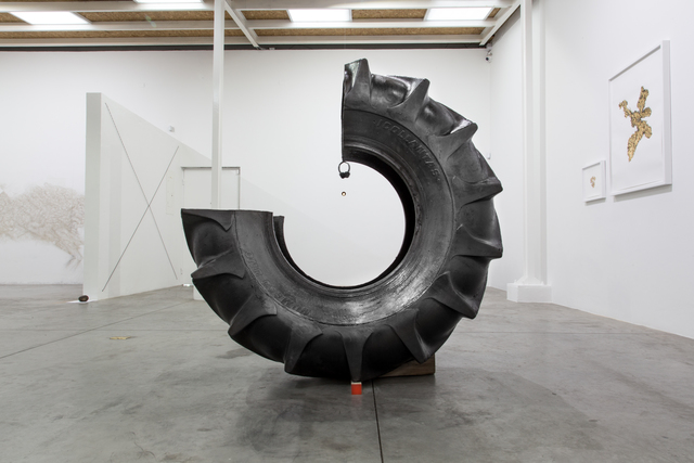 Santiago Reyes Villaveces, ‘Charco’, 2019, Installation, Graphite rim wood and silver, Instituto de Visión