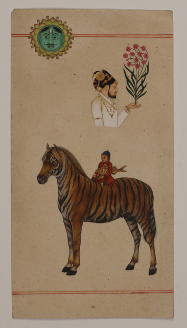 Alexander Gorlizki, ‘Lone Rider’, 2018, Drawing, Collage or other Work on Paper, Pigment and gold on paper, Berggruen Gallery