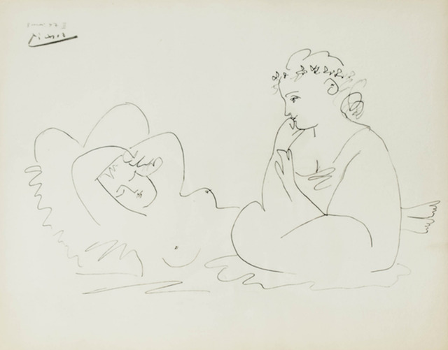 Pablo Picasso, ‘Les Deux Femmes, Deuxième état’, 1956, Dawson Cole Fine Art