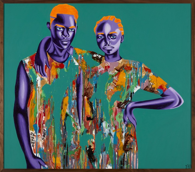 Bara Sketchbook, ‘Silas and Chioma’, 2020, Painting, Acrylic on canvas, CFHILL